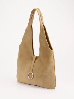 – Hobo Bag aus Veloursleder Sandbeige-Konstantin Starke Sale