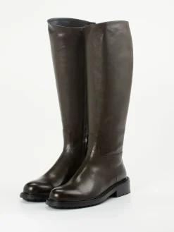 – Kniehohe Stiefel aus Kalbleder dunkel-Konstantin Starke Clearance