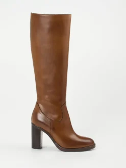 – Kniehohe Stiefel aus Kalbleder Cognac-Konstantin Starke Discount