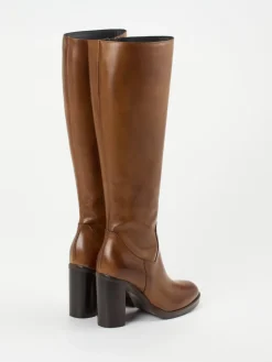 – Kniehohe Stiefel aus Kalbleder Cognac-Konstantin Starke Discount