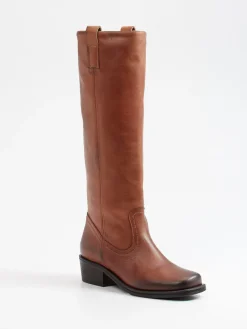 – Kniehohe Stiefel aus Kalbleder Cognac-Konstantin Starke Online