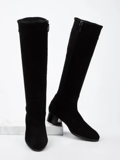 – Kniestiefel aus Veloursleder-Konstantin Starke Clearance