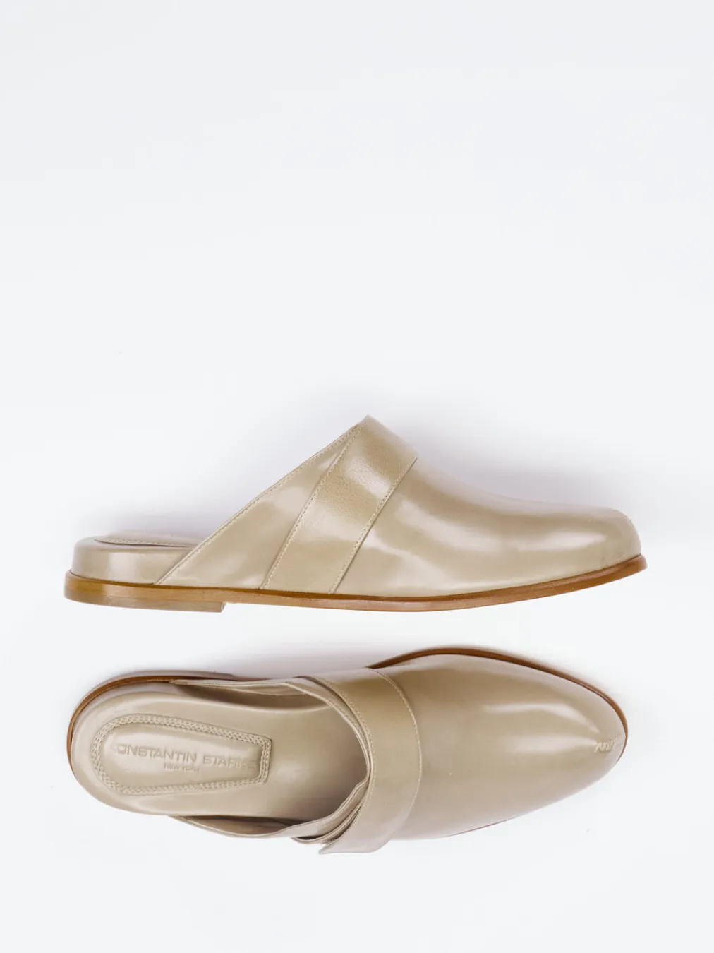 – Mules aus Lammleder in Beigegrau-Konstantin Starke New