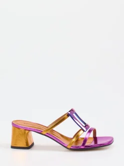 – Mules aus Metallicleder Magenta-Konstantin Starke