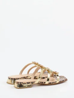 – Mules aus Metallicleder goldfarben-Konstantin Starke Online