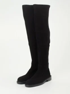 – Overknee-Stiefel aus Veloursleder-Konstantin Starke