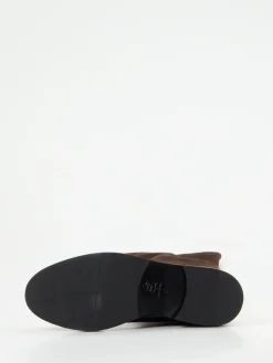 – Overknees aus Veloursleder dunkel-Konstantin Starke New