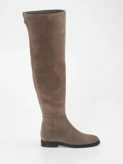 – Overknee-Stiefel aus Veloursleder taupe-Konstantin Starke Discount