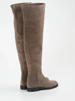 – Overknee-Stiefel aus Veloursleder taupe-Konstantin Starke Discount