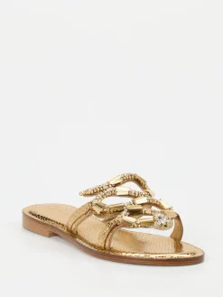 – Pantolette aus Metallicleder-Konstantin Starke Clearance