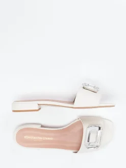 – Pantolette aus Lammleder cremeweiß-Konstantin Starke Online