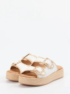 – Plateau-Pantoletten aus Flechtleder-Konstantin Starke Sale