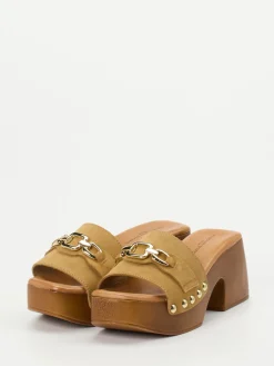 – Plateau-Mules aus Veloursleder cognac-Konstantin Starke Discount