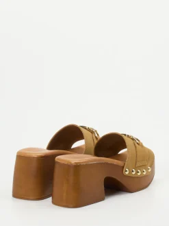 – Plateau-Mules aus Veloursleder cognac-Konstantin Starke Discount