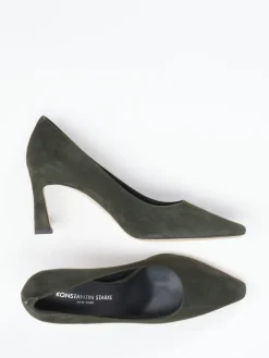 – Pumps aus Veloursleder Dunkeloliv-Konstantin Starke Outlet