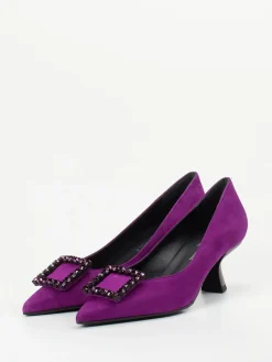 – Pumps aus Veloursleder Violett-Konstantin Starke New