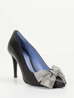 – Pumps aus Kalbleder mit Strassschleife-Konstantin Starke Online