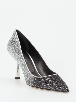 – Pumps aus Metallicleder in Silber-Konstantin Starke Sale