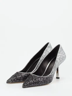 – Pumps aus Metallicleder in Silber-Konstantin Starke Sale