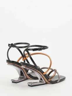 – Sandaletten aus Metallicleder color-Konstantin Starke