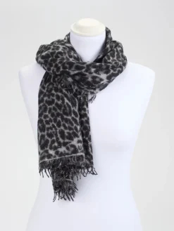 – Schal aus Kunstfaser mit Leoprint-Konstantin Starke Discount