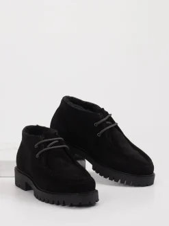 – Schnürstiefelette aus Veloursleder-Konstantin Starke Clearance