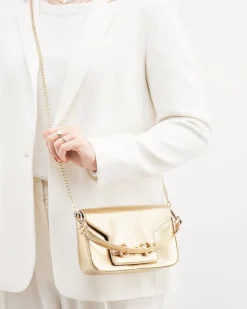 – Schultertasche aus Metallicleder-Konstantin Starke