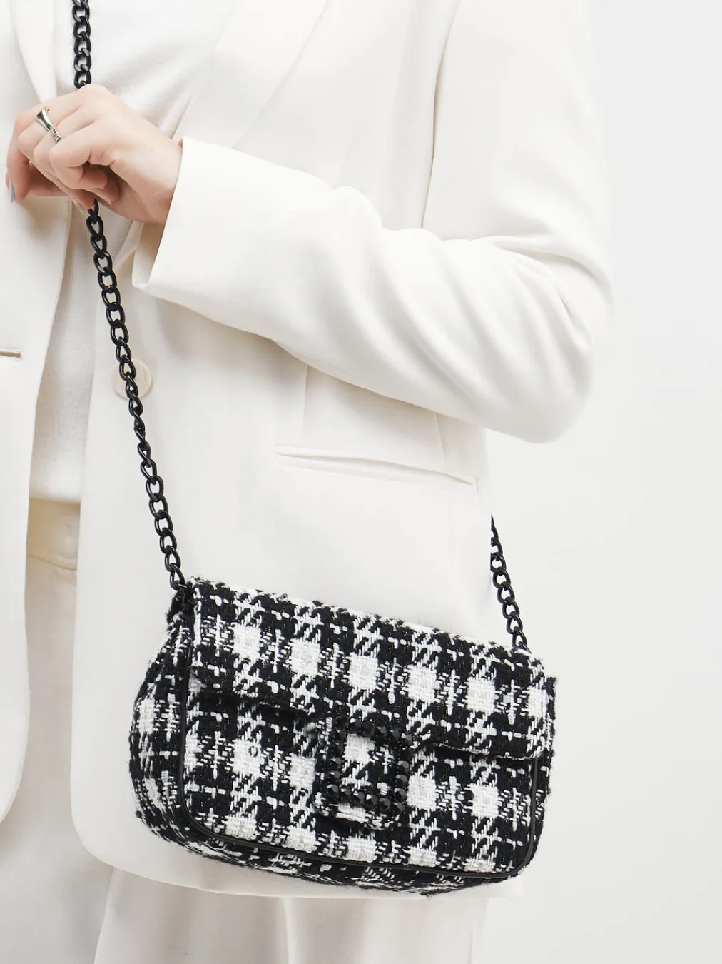 – Schultertasche aus Textil Bouclé-Konstantin Starke Best