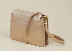 – Schultertasche aus Metallicleder Roségold-Konstantin Starke Clearance