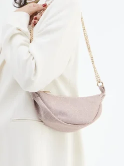 – Schultertasche aus Leder in Rosé-Konstantin Starke Best