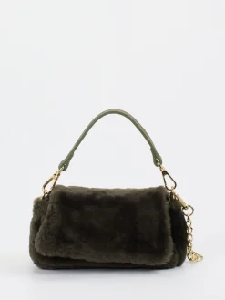 – Schultertasche aus Kunstfell Dunkeloliv-Konstantin Starke Online