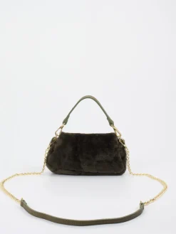 – Schultertasche aus Kunstfell Dunkeloliv-Konstantin Starke Online