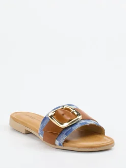 – Slides aus Glattleder und Denim-Konstantin Starke Clearance