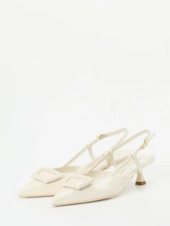 – Slingback-Pumps aus Lackleder cremeweiß-Konstantin Starke Sale