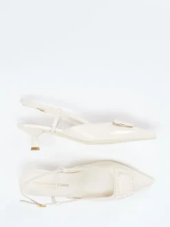 – Slingback-Pumps aus Lackleder cremeweiß-Konstantin Starke Sale