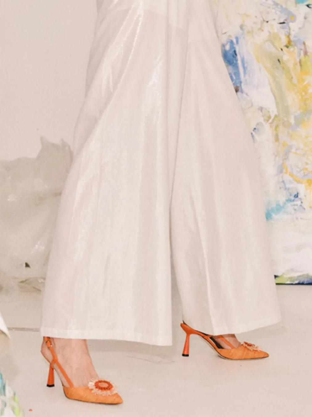 – Slingback-Pumps aus Textil Baststruktur-Konstantin Starke Discount