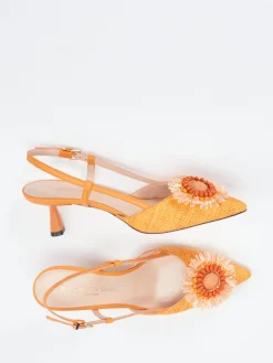 – Slingback-Pumps aus Textil Baststruktur-Konstantin Starke Discount