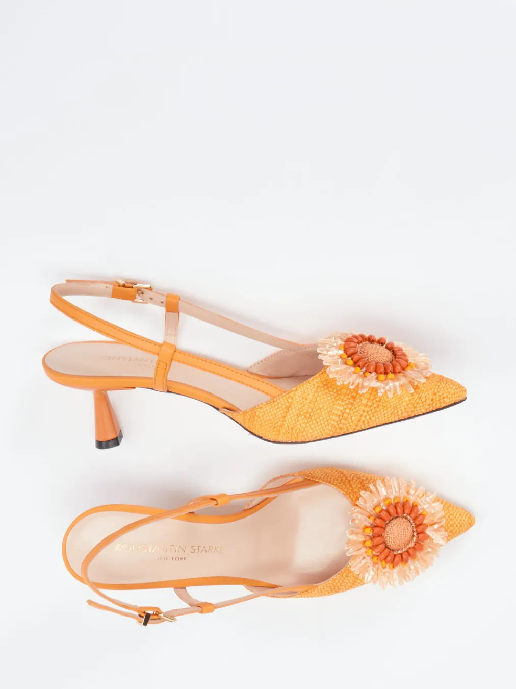 – Slingback-Pumps aus Textil Baststruktur-Konstantin Starke Discount