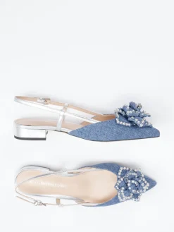 – Slingback-Ballerinas aus Denim-Konstantin Starke Hot