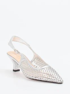 – Slingback-Pumps aus Metallicleder-Konstantin Starke Discount