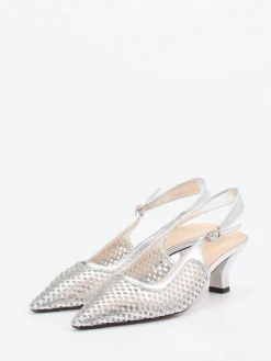 – Slingback-Pumps aus Metallicleder-Konstantin Starke Discount