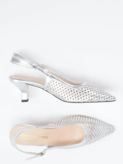 – Slingback-Pumps aus Metallicleder-Konstantin Starke Discount