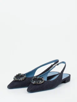 – Slingback-Ballerinas aus Textil Denim-Optik-Konstantin Starke New