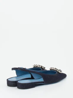 – Slingback-Ballerinas aus Textil Denim-Optik-Konstantin Starke New