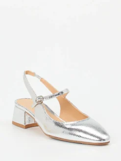 – Slingback-Pumps aus Metallicleder-Konstantin Starke Best