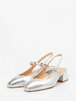 – Slingback-Pumps aus Metallicleder-Konstantin Starke Best