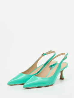– Slingback-Pumps aus Hochglanzleder Türkisgrün-Konstantin Starke Outlet
