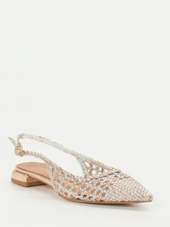 – Slingback-Ballerinas aus Flechtleder Roségold-Konstantin Starke Hot