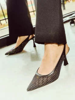 – Slingback-Pumps aus Netz in-Konstantin Starke Hot