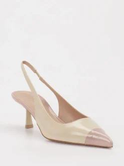 – Slingback-Pumps aus Lackleder Creme-Konstantin Starke